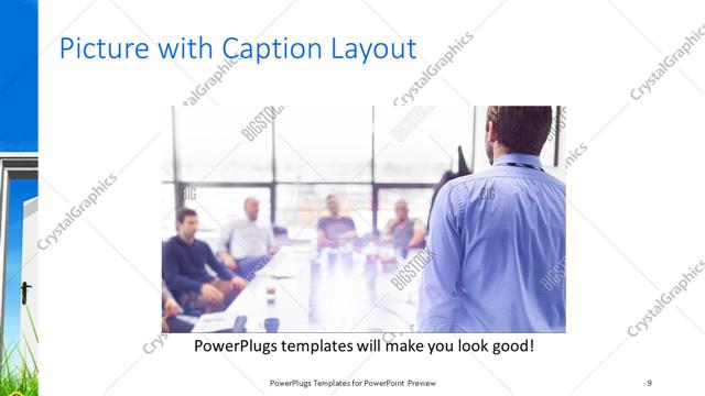 Picture with Caption presentation slide layout