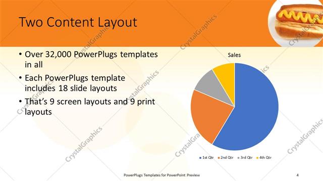 Two Content presentation slide layout