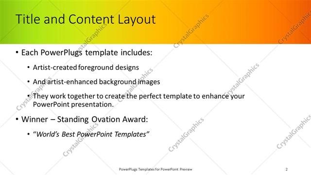 Title and Content presentation slide layout