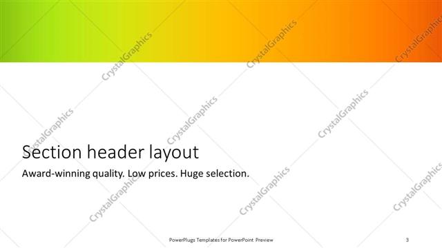 Section Header presentation slide layout