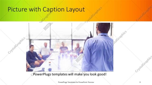 Picture with Caption presentation slide layout
