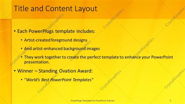 Title and Content presentation slide layout