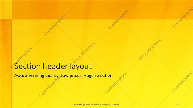 Section Header presentation slide layout