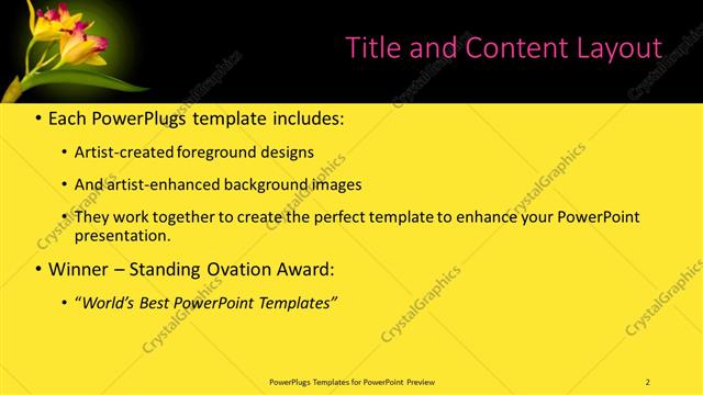 Title and Content presentation slide layout