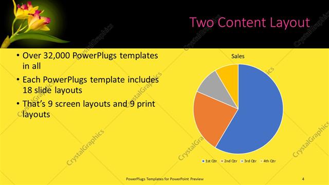 Two Content presentation slide layout