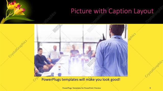 Picture with Caption presentation slide layout
