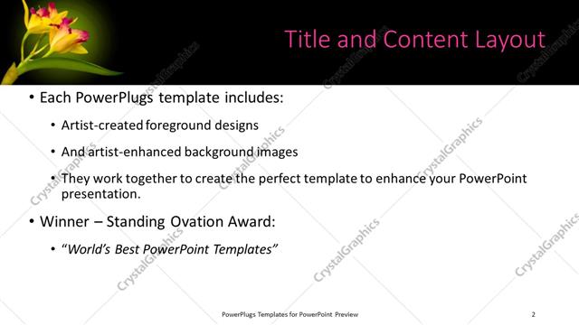 Title and Content presentation slide layout