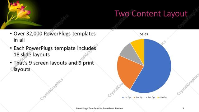 Two Content presentation slide layout