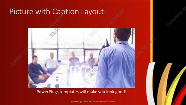 Picture with Caption presentation slide layout
