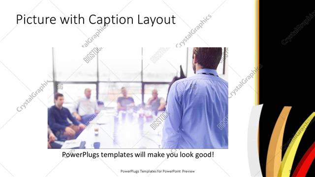 Picture with Caption presentation slide layout