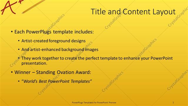 Title and Content presentation slide layout