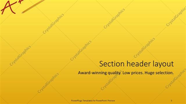 Section Header presentation slide layout
