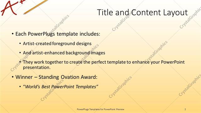 Title and Content presentation slide layout