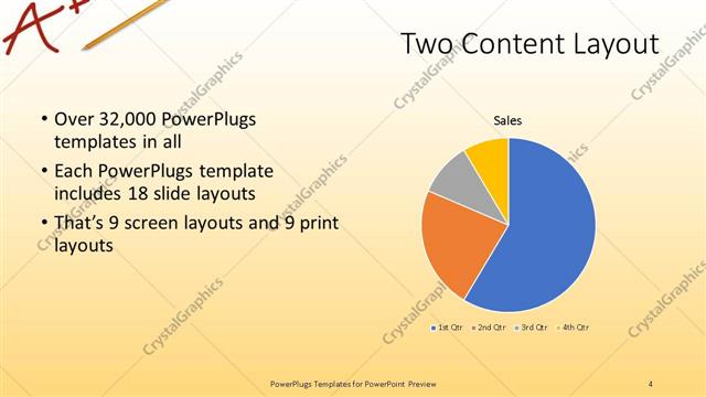 Two Content presentation slide layout