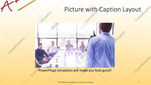 Picture with Caption presentation slide layout