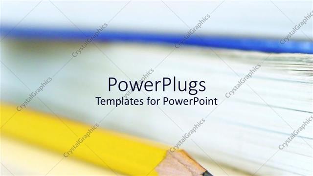  Presentation with systems - Yellow pencil and textbooks for college students studying education systems