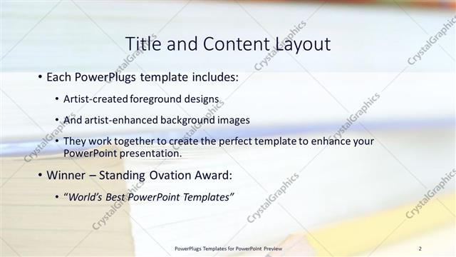 Title and Content presentation slide layout