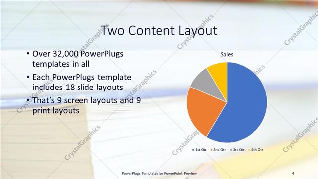 Two Content presentation slide layout