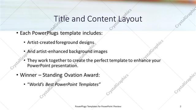Title and Content presentation slide layout
