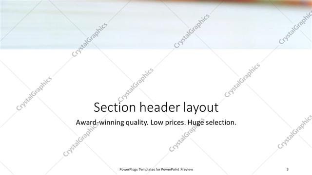 Section Header presentation slide layout