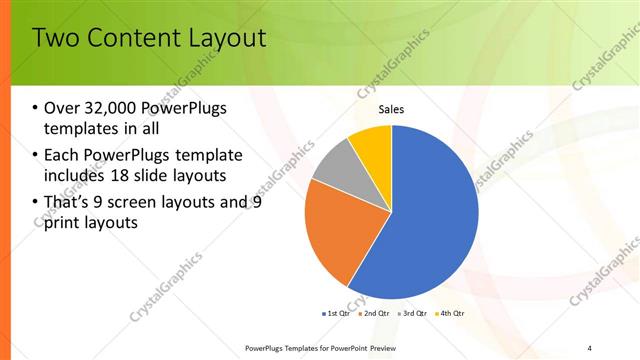 Two Content presentation slide layout