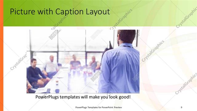 Picture with Caption presentation slide layout