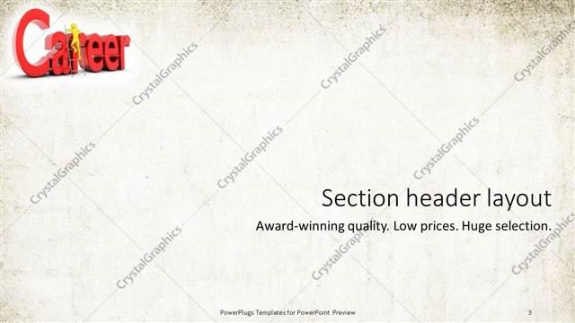 Section Header presentation slide layout