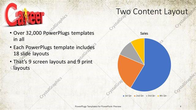 Two Content presentation slide layout
