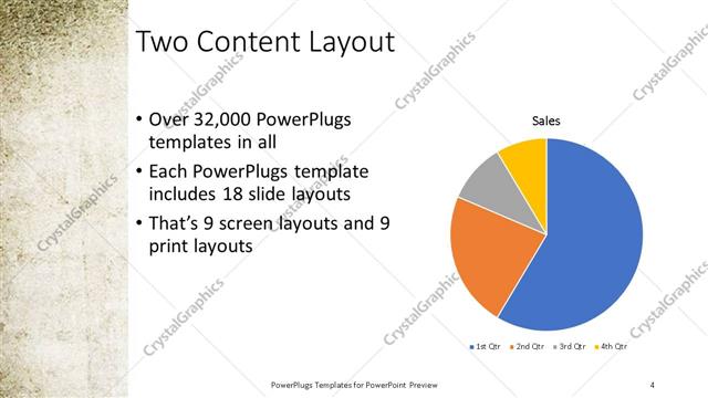 Two Content presentation slide layout