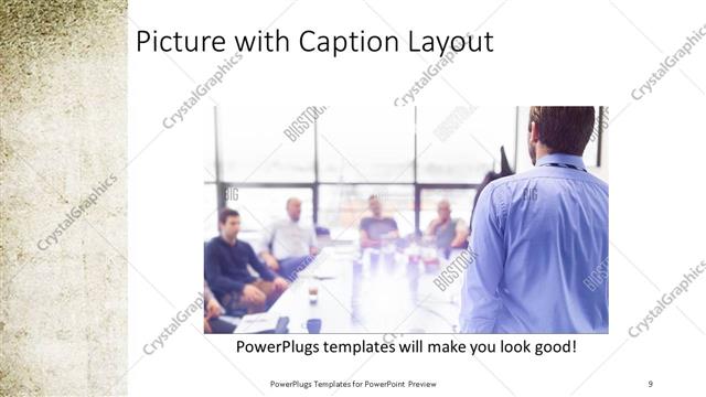 Picture with Caption presentation slide layout