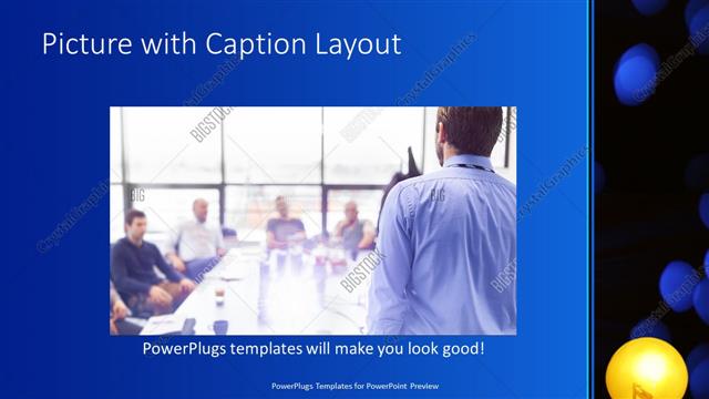 Picture with Caption presentation slide layout