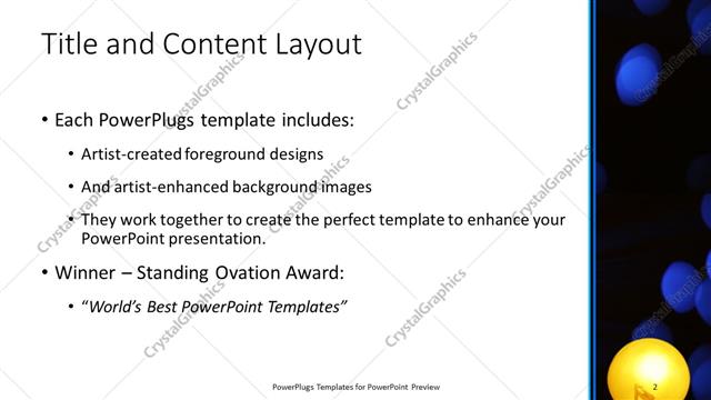 Title and Content presentation slide layout