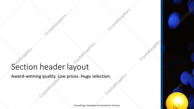 Section Header presentation slide layout