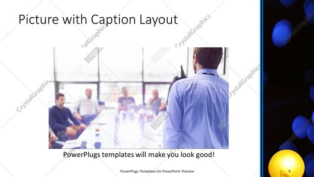 Picture with Caption presentation slide layout