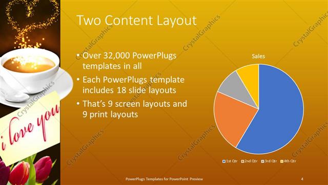 Two Content presentation slide layout