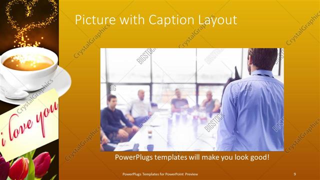 Picture with Caption presentation slide layout
