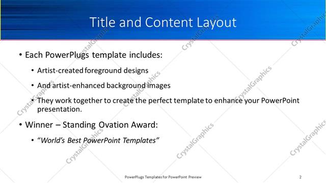 Title and Content presentation slide layout