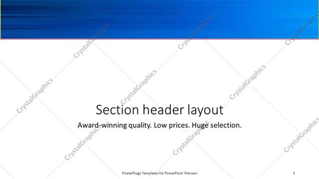 Section Header presentation slide layout