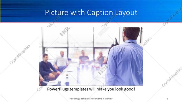 Picture with Caption presentation slide layout