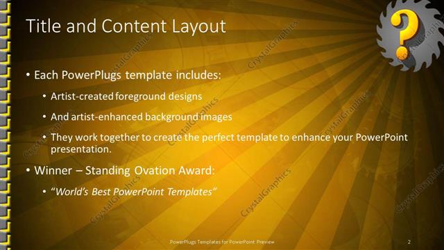 Title and Content presentation slide layout