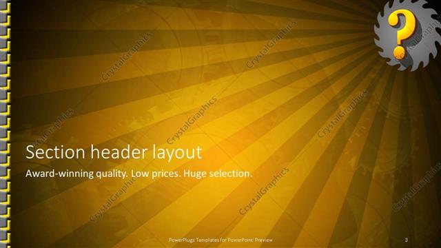 Section Header presentation slide layout