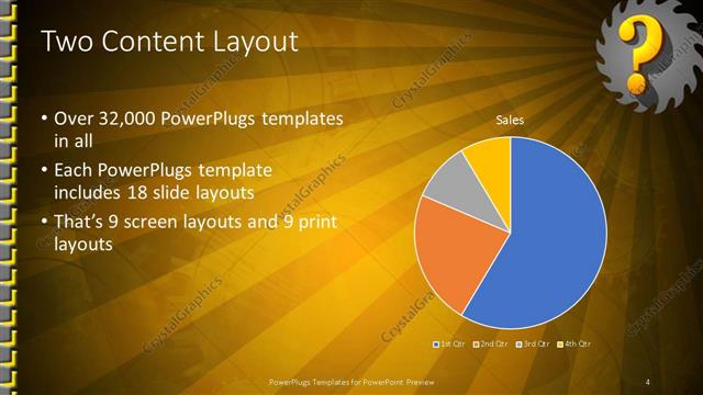Two Content presentation slide layout