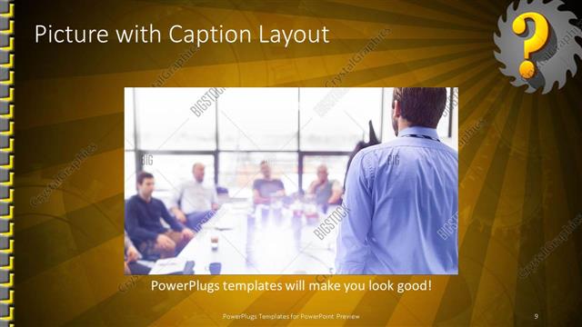 Picture with Caption presentation slide layout