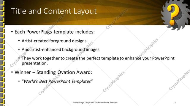 Title and Content presentation slide layout