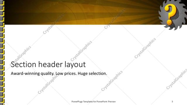 Section Header presentation slide layout