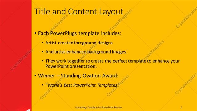Title and Content presentation slide layout