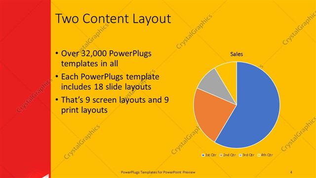 Two Content presentation slide layout
