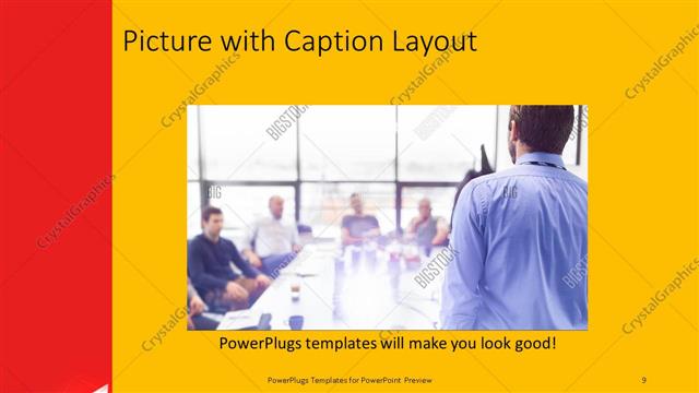Picture with Caption presentation slide layout