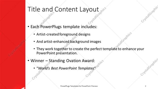 Title and Content presentation slide layout