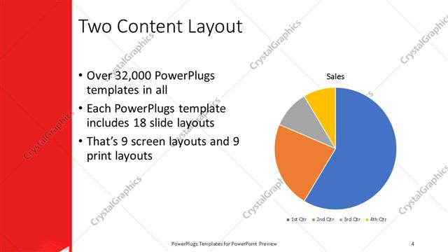 Two Content presentation slide layout